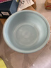 家用脸盆塑料盆子洗衣盆洗脸盆大号加厚学生宿舍洗衣服盆洗脚盆 脸盆 蓝色中号1个（26cm） 实拍图