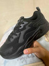 特步男鞋运动鞋子秋季新款休闲老爹鞋皮面防泼水户外防滑减震跑步鞋男 黑 42 实拍图