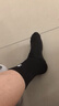 安德玛（Under Armour）篮球袜子 运动袜男女 跑步羽毛球防臭袜中筒棉袜 黑色XL码三双装 实拍图