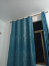 现代简约遮光窗帘加厚卧室窗帘客厅阳台隔断帘窗帘（不带杆） 郁金香-天蓝色 宽1.5米*2.2米高一片【打孔款】 实拍图