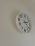 康巴丝（Compas）挂钟客厅简约石英钟表挂墙客厅2024年新款时钟 3439A 白色 41cm 实拍图
