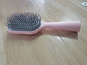 名创优品（MINISO）梳子升级款立式长柄气囊梳 美发梳造型梳礼物 带清洁刷 粉色 实拍图