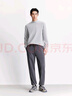 杰克·琼斯（JACK&JONES）25年男装秋季半高领舒适德绒打底衫男长袖T恤内搭休闲高弹上衣 E51 灰色 M 175 实拍图