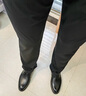罗蒙（ROMON）高弹力冰丝休闲裤子男商务修身直筒长裤子夏季薄款男裤黑色30 实拍图