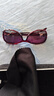 帕尼曼偏光太阳眼镜女士墨镜小脸小框三叶草开车骑行防紫外线晒遮阳街拍 紫框渐变紫色 实拍图