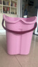 万派泡脚桶加高加厚洗脚桶带盖足浴桶家用高深过小腿按摩洗脚盆泡脚桶 粉色加高加大款-带滑轮-胖腿合适 实拍图