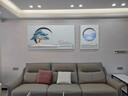 仙陶立体油画沙发背景墙三联装饰画浮雕手绘壁画客厅挂画轻奢大气简约 欣欣家业-青绿(灯光款) 高80cm总长220cm(可调整长度) 实拍图