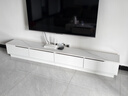 欧来比岩板电视柜茶几组合套装现代简约家用电视柜小户型家用电视机地柜 白色+白色岩板【加厚进口岩板】 2.4米四抽电视柜 实拍图