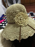 PTAH草帽女夏季度假出游防晒帽休闲百搭太阳帽手工编织沙滩帽 米色 可调节 实拍图