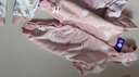 迷你巴拉（minibala）婴儿连体衣棉服外出幼儿衣服保暖双面绒两面穿外套冬新款 红白色调00361 80cm 实拍图