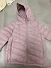 水孩儿（SOUHAIT）童装男女童轻薄羽绒服冬季新款儿童羽绒外套上衣 浅粉 700+蓬松度-充绒量90% 120 充绒量47g 实拍图