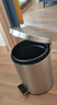 欧润哲垃圾桶脚踏带盖 5L拉丝不锈钢办公客厅卧室卫生间厨房家用缓降 实拍图