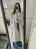 无印良品（MUJI）女式不易沾水防紫外线立领大衣防晒衣服女款25年早秋风衣外套女装 象牙色 M (160/84A) 实拍图