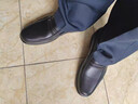 蜘蛛王男鞋加绒商务正装棉皮鞋套脚真皮爸爸鞋防滑中老年鞋子男22385 黑色-真皮单鞋 40 实拍图