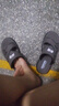 欧伦啄木鸟凉鞋男外穿防滑防臭沙滩鞋厚底耐磨秋季开车凉拖两用鞋 深灰色 【舒适按摩底】 41 【偏小一码，适合40码脚】 实拍图