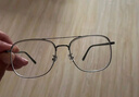 WAN XIN 新款 1.67超薄高清防蓝光镜片男可配度数送商务眼镜框女Z 9051黑银 时尚眉线框加大加宽 配万新1.56非球面树脂镜片 实拍图