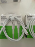 贝尔金（BELKIN）双Type-C数据线 240W快充 CtoC电源线 苹果电脑MacBook 480Mbps快传 1米编织款 白色 CAB025 实拍图