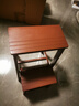 木马人实木折叠家用梯凳子踏步阶梯登高凳踏脚换鞋矮凳梯椅踏板楼梯爬梯 【翻转收纳】二层-咖啡色 实拍图