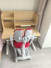 护童（Totguard）儿童学习桌中小学生书桌可升降实木写字桌小户型课桌椅套装伴读款 好奇星Mini1米_新实木+扶手椅_红 套餐一 不包含护眼灯 实拍图