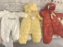 巴拉巴拉连体衣婴儿秋冬装外出加绒抱衣哈衣爬服保暖萌趣208424120001 实拍图