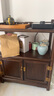 瑞呈堂（RUICHENGTANG） 实木茶水柜小茶几古典中式明清酒柜茶叶柜置物架储物收纳餐边柜 A款胡桃色 无需安装60*35*75高 实拍图