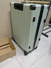 欧遥高颜值铝框行李箱可坐人男女学生潮流大容量拉杆箱加厚密码旅行箱 薄荷绿【铆钉加固铝合金款】 28英寸 【出国托运，结实耐用】 实拍图