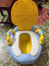 海豚星儿童马桶坐便器男小孩女宝宝婴幼儿专用训练厕所家用大便桶尿盆凳 推荐 普通款黄色PVC软垫 +刷子 实拍图