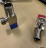 老铜匠（LTJ）三角阀全铜加厚冷热水马桶热水器专用水阀三通阀门开关 【7只装】奶油色4蓝3红-4分出水 实拍图