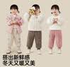 婧麒（JOYNCLEON）儿童棉裤秋冬季加厚洋气时髦童装宝宝长裤女童保暖裤男童加绒裤子 咖色 100cm 实拍图