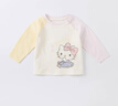 戴维贝拉（DAVE＆BELLA）【Hello·Kitty联名】童装儿童t恤女童长袖上衣洋气宝宝打底衫 米白 100 cm（建议身高90-100cm） 实拍图