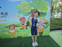 美津浓（MIZUNO）儿童游泳衣女专业竞速训练学生连体五分长裤速干泳装A1404蓝150 实拍图