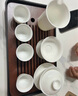 苏氏陶瓷（SUSHI CERAMICS）羊脂玉德化白瓷丰亭三才盖碗功夫茶具套组礼盒中秋节礼物130ML 实拍图