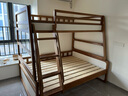 优漫佳全实木儿童床上下床红胡桃木原木双层床高低床安全弧儿童家具北欧 仅高低床 上铺1.2*1.9米 下铺1.5*1.9米 实拍图