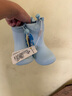 牧萌儿童雨鞋男童女童防水立体宝宝防滑耐磨卡通雨靴 浅蓝恐龙 16码 实拍图