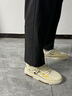 森馬男鞋2025秋季新款休闲百搭小白鞋子男士软底轻便厚底增高板鞋男款 米色 43 实拍图