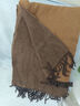 上海故事100%羊毛女士双面大披肩秋冬围巾礼盒送妈妈节日生日礼物焦糖棕 实拍图