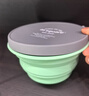 M Square折叠碗硅胶杯碗旅行便携食品级宝宝碗露营野餐 复古绿中杯+大碗 实拍图