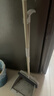 梦庭 梳齿款防风扫把簸箕套装不锈钢杆扫帚畚箕组合两件套 灰色 实拍图