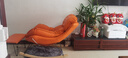 品洛梵  北欧网红摇椅懒人休闲躺椅家用轻奢摇摇椅客厅午睡阳台单人沙发 橙色+脚踏(科技布) 实拍图