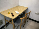 全品屋餐桌椅组合家用饭桌子小户型简约公寓快餐出租商用长方形电脑桌 原木色 120cm 【宽60CM】一桌二椅 实拍图