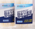 剔爽（BRUSHPICKS）台湾进口一次性双头鱼骨环保塑料牙签刷 家庭裝300支/盒 300支 单盒 实拍图