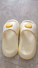 chedoir早餐系列荷包蛋拖鞋女夏季居家防滑洗澡新款女生外穿厚底凉拖 米黄 36-37 【标准码】 实拍图