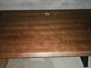 韵他实木电脑桌电竞桌台式书桌简约现代家用卧室写字桌双人办公桌子 黑胡桃色+黑腿 180*70*75cm【30MM超厚桌面】 实拍图