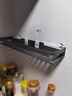 田园沐歌太空铝厨房置物架调料架免打孔壁挂式调味料品罐墙上枪灰收纳架子 【宽边】调料置物架-50cm 实拍图