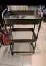 碳钢小推车零食架零食置物架收纳架客厅置物架落地架子储物架货架 四层白【圆管碳钢】挂钩挂盒 实拍图