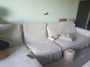 帕布（pabu）雕花绒裙边沙发套罩全包四季通用弹力防滑L型贵妃沙发垫套盖布巾 大叶子-浅灰 套餐6：三人+小单人+右贵妃 实拍图
