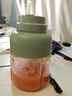 欧美邦榨汁杯果蔬榨汁机小型便携式榨汁桶吨吨杯果汁机家用多功能冰沙机奶昔机搅拌杯电动随行杯秒碎冰 【一杯双盖】清新绿1300ml 实拍图