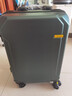 欧遥行李箱男铝框密码拉杆箱子韩版潮流大容量可登机女旅行皮箱次日达 墨绿【黑框款-升级带充电口】 20英寸 -登机箱-手提上飞机手拉箱 实拍图
