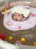 爱贝迪拉新生婴儿游泳圈洗澡用具宝宝小月龄脖圈新生幼儿童颈圈 【脖圈中号】彩虹国【含气筒】 实拍图