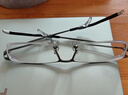 普莱斯纯钛近视眼镜半框架商务眼睛防蓝光防辐射可配有度数变色片990070 枪色（送0度防蓝光镜片） 实拍图